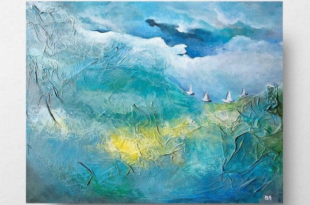 Paulina Lebida ; Morze-obraz akrylowy 40/50 cm