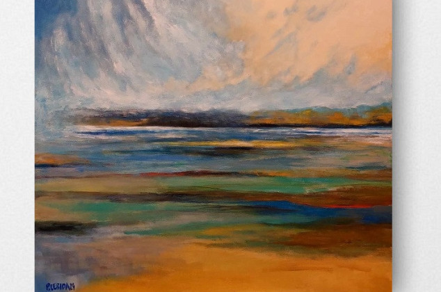 Paulina Lebida ; Pejzaż -obraz akrylowy 60/60 cm