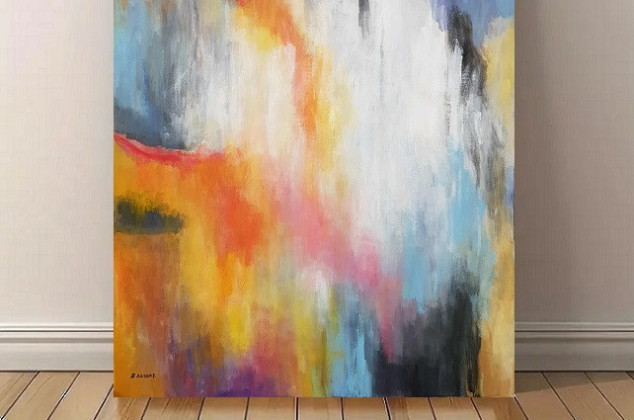 Paulina Lebida ; Abstrakcja    - obraz akrylowy 100/70 cm