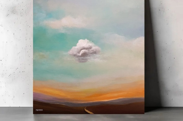 Paulina Lebida ; Tam zmierzam    - obraz akrylowy 90/60 cm