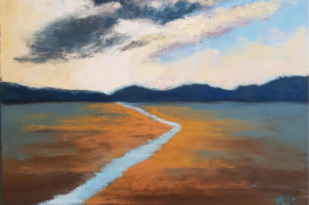 Paulina Lebida ; Pejzaż 54 - rysunek pastelami