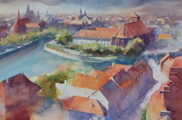 Witold Zieliński ; Wrocław z góry - panorama miasta II