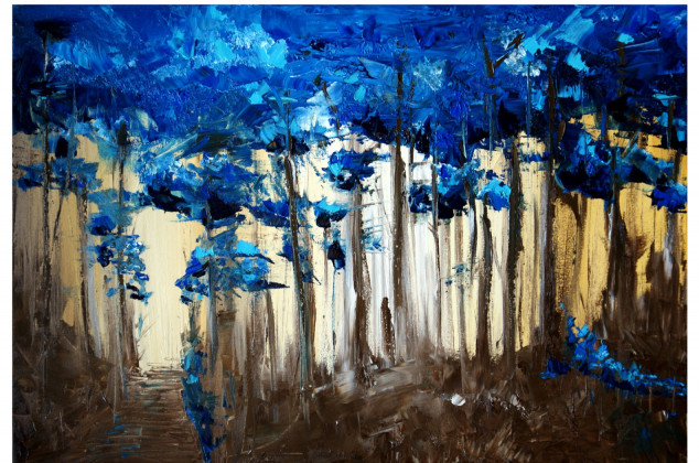 proDekorStudio Joanna Wach ; ABSTRAKCJA 19 niebieski las