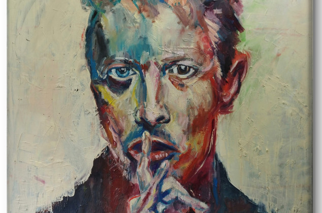 Justyna Zielonka ; David Bowie - portret olejny