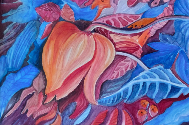 Agnieszka Zarzecka ; Kwiaty - abstrakcja