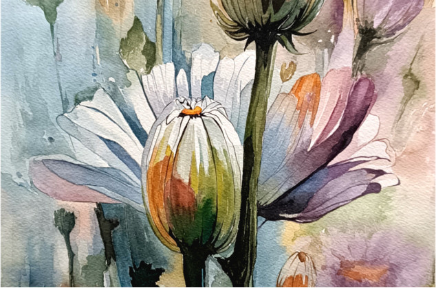 Joanna Tomczyk ; Poezja kwiatów, Akwarela 24x32 cm