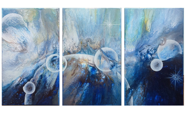 Elżbieta Hanarz ; Przestworza kosmosu - Tryptyk