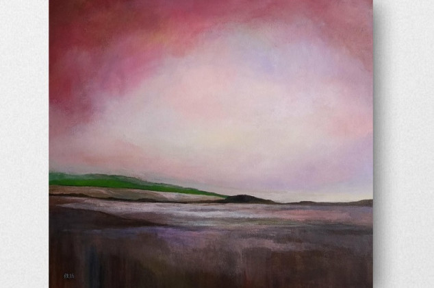 Paulina Lebida ; Początek wiosny  - obraz akrylowy 60/60 cm