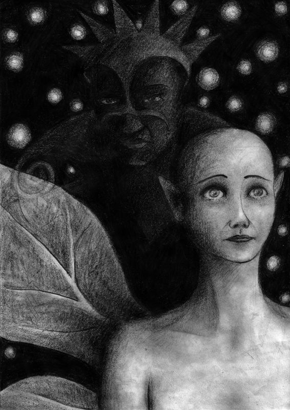 Karolina Brzozowska Rysunek Ołówkiem Elfy Ołówek 0103