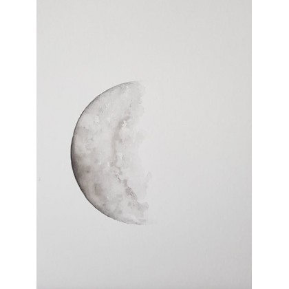 Paulina Lebida - obrazy akwarela - Księżyc -dwie akwarele foto #1