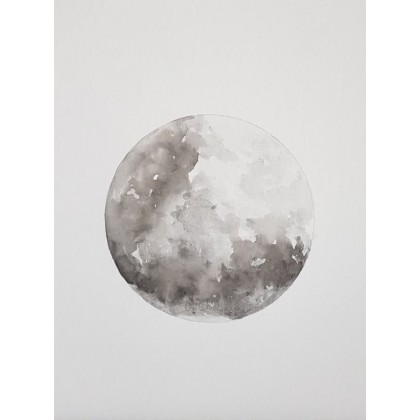 Paulina Lebida - obrazy akwarela - Księżyc -dwie akwarele foto #2