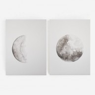 Księżyc -dwie akwarele