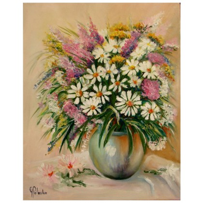 Polne kwiaty 40-50cm, Grażyna Potocka, obrazy olejne