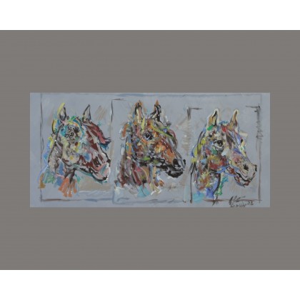 Eryk Maler - obrazy olejne - 3 x Koń, HALOIMPRESJONIZM, 2021 foto #1