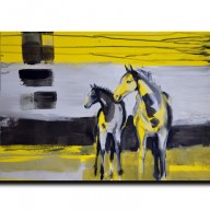 Abstrakcja. Konie. 50 x 70 cm