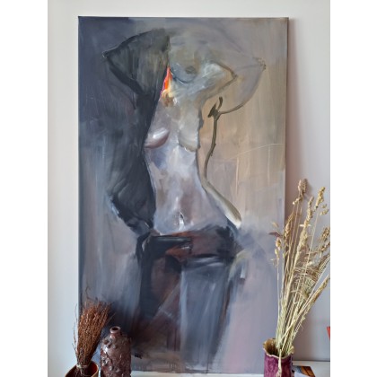 woman 120x60, Alina Louka, obrazy akryl