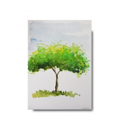 Drzewo-akwarela, Paulina Lebida, obrazy akwarela