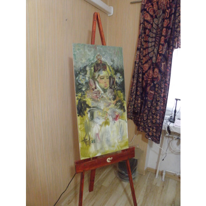 Eryk Maler - obrazy olejne - Gravitas - Ciąża, 90x45, 2021 foto #4