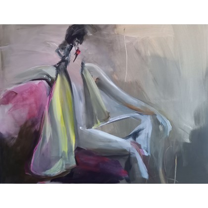 Woman 80x60, Alina Louka, obrazy akryl