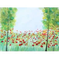 WIOSNA ACH TO TY 40X30CM AKWARELA
