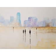 Miasto II- akwarela