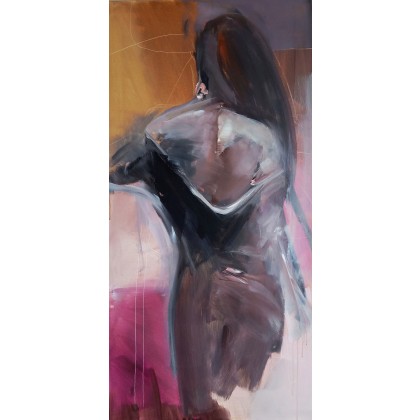 woman 120x60, Alina Louka, obrazy akryl