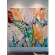 Abstrakcja - Tulipany 90x90cm