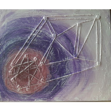 fiolettt dla Pani Iwony, Krystyna Ciećwierska, obrazy tech. mieszana