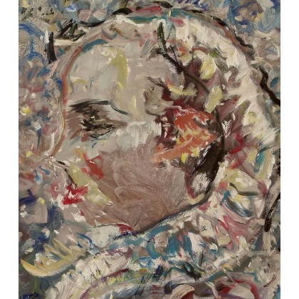Eryk Maler - obrazy olejne - Dziewczyna, faun, -  50x100, 2021 foto #1
