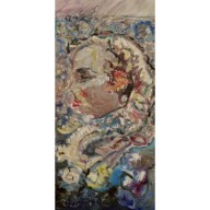 Dziewczyna, faun, -  50x100, 2021