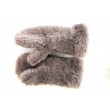 rękawiczki z futra w kolorze beżowym