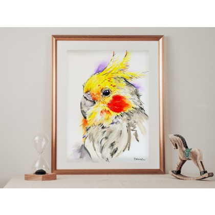 Karolina Skórska - obrazy akryl - Papuga w słońcu foto #1