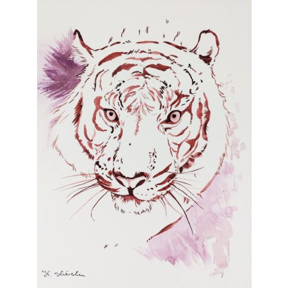 Liliowy Tygrys, Karolina Skórska, obrazy akryl