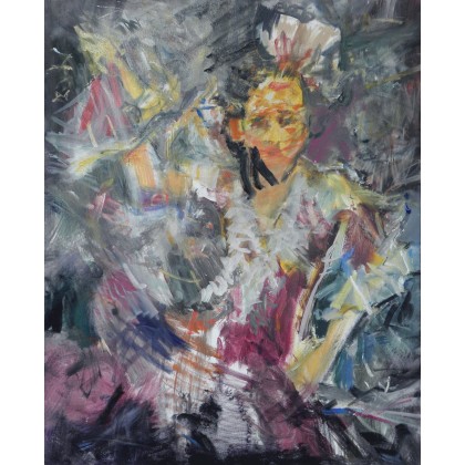 Szkic do Flamenco, 2021, Eryk Maler, obrazy olejne