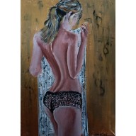 Kolaż:70x100 cm Dziewczyna z paragrafem