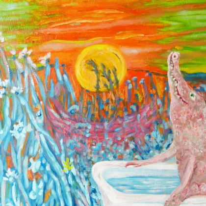 Elżbieta Goszczycka - obrazy olejne - Kąpiel słoneczna - przytulniejsza wersja świata foto #3