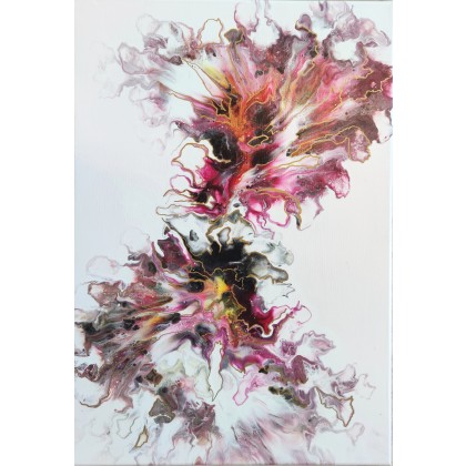 Radość obraz abstrakcyjny 45 x 65 cm, Joanna Bilska, obrazy akryl