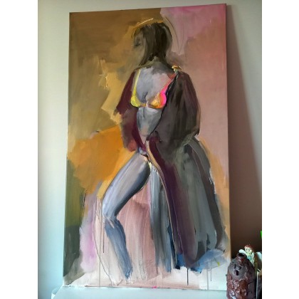 Woman 120x70, Alina Louka, obrazy akryl