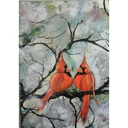 Ewa Mościszko - obrazy akryl - Nasze Randez-Vous,  obraz akrylowy na płótnie,  50x70x1cm foto #4
