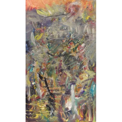 Zbroja, abstrakcja, 60x100, Eryk Maler, obrazy olejne