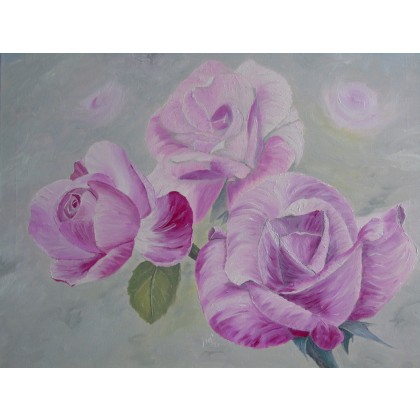 PInk roses, Maria Woithofer , obrazy olejne