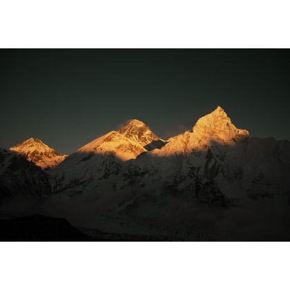 Everest i lhotse o zachodzie, Maciej Chudy, fotografia artystyczna