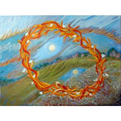 Ring - pejzaż jesienny, Elżbieta Goszczycka, obrazy olejne