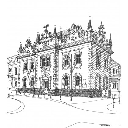 TEATR SIEMASZKOWEJ W RZESZOWIE, Jan Poczobut, rysunek tuszem