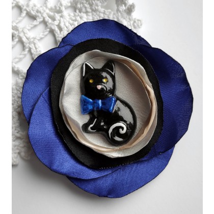 Kotek Niecnotek - Broszka z Kolekcji Mas, Moon Light, broszki
