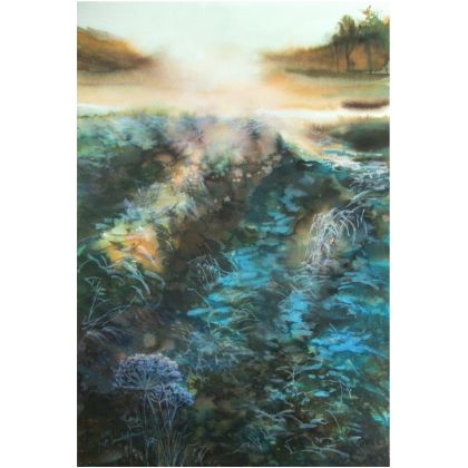 Akceptacja-akwarela w oprawie, Joanna Magdalena, obrazy akwarela