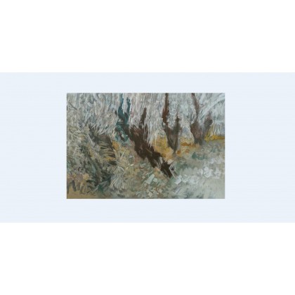Eryk Maler - obrazy olejne - Wierzby zimą, 120X80 foto #2