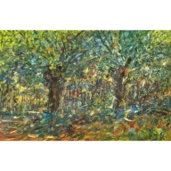 WIERZBY PRZED PŁOTEM, 120X80 CM