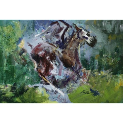 Eryk Maler, Pegaz!, 120x80 cm, 2022, Eryk Maler, obrazy olejne