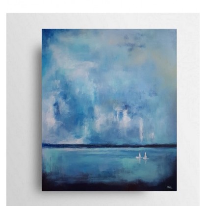 Morze  - obraz akrylowy, Paulina Lebida, obrazy akryl